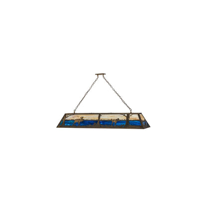 Moose at Lake 8 Light 17" Wide Linear Pendant