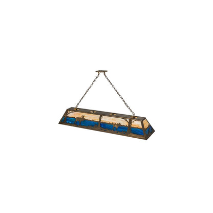 Moose at Lake 8 Light 17" Wide Linear Pendant