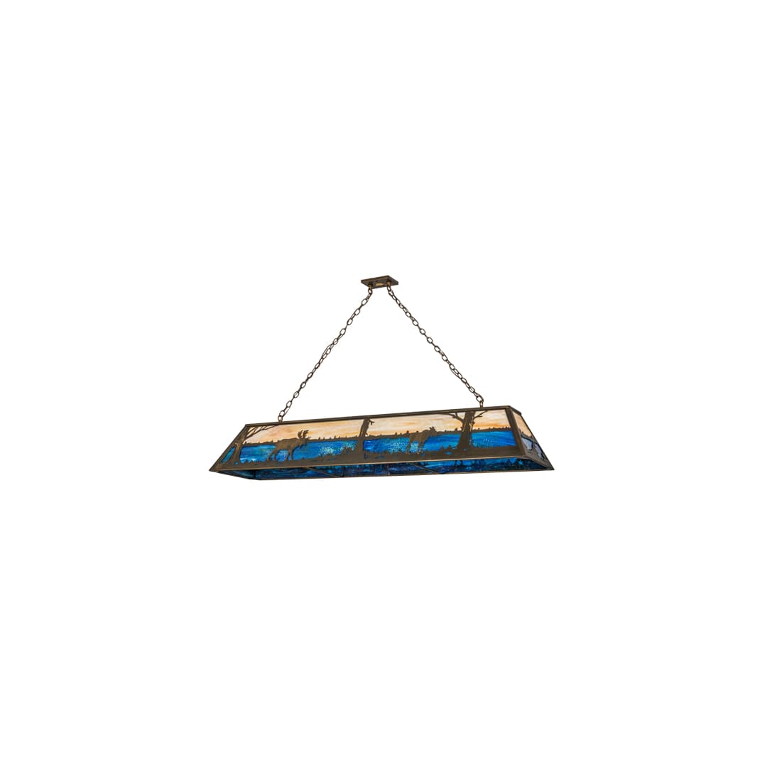 Moose at Lake 8 Light 17" Wide Linear Pendant