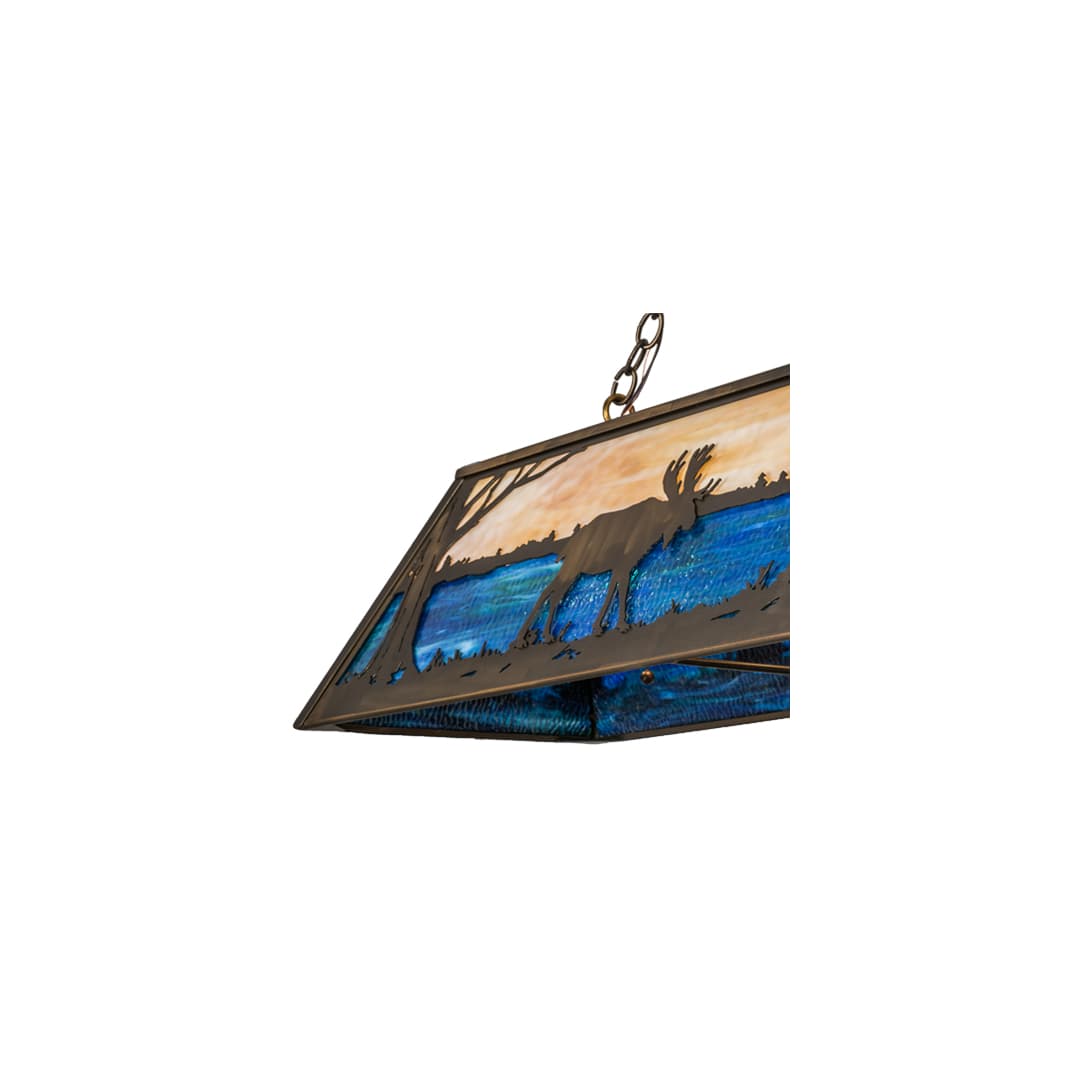 Moose at Lake 8 Light 17" Wide Linear Pendant