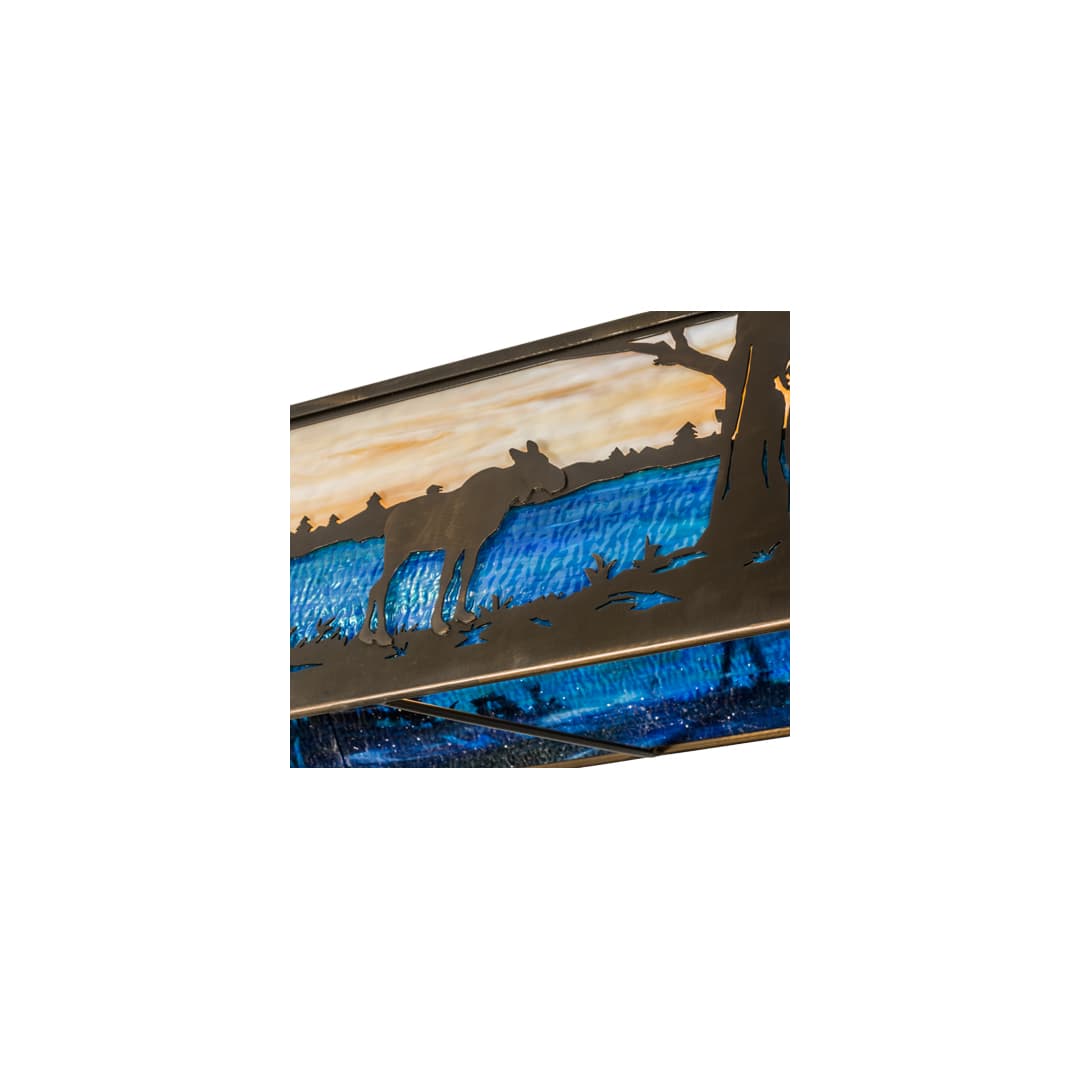 Moose at Lake 8 Light 17" Wide Linear Pendant