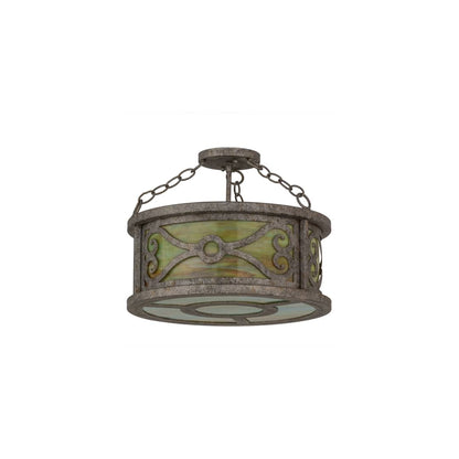 Donya 3 Light 16" Wide Semi-Flush Drum Ceiling Fixture