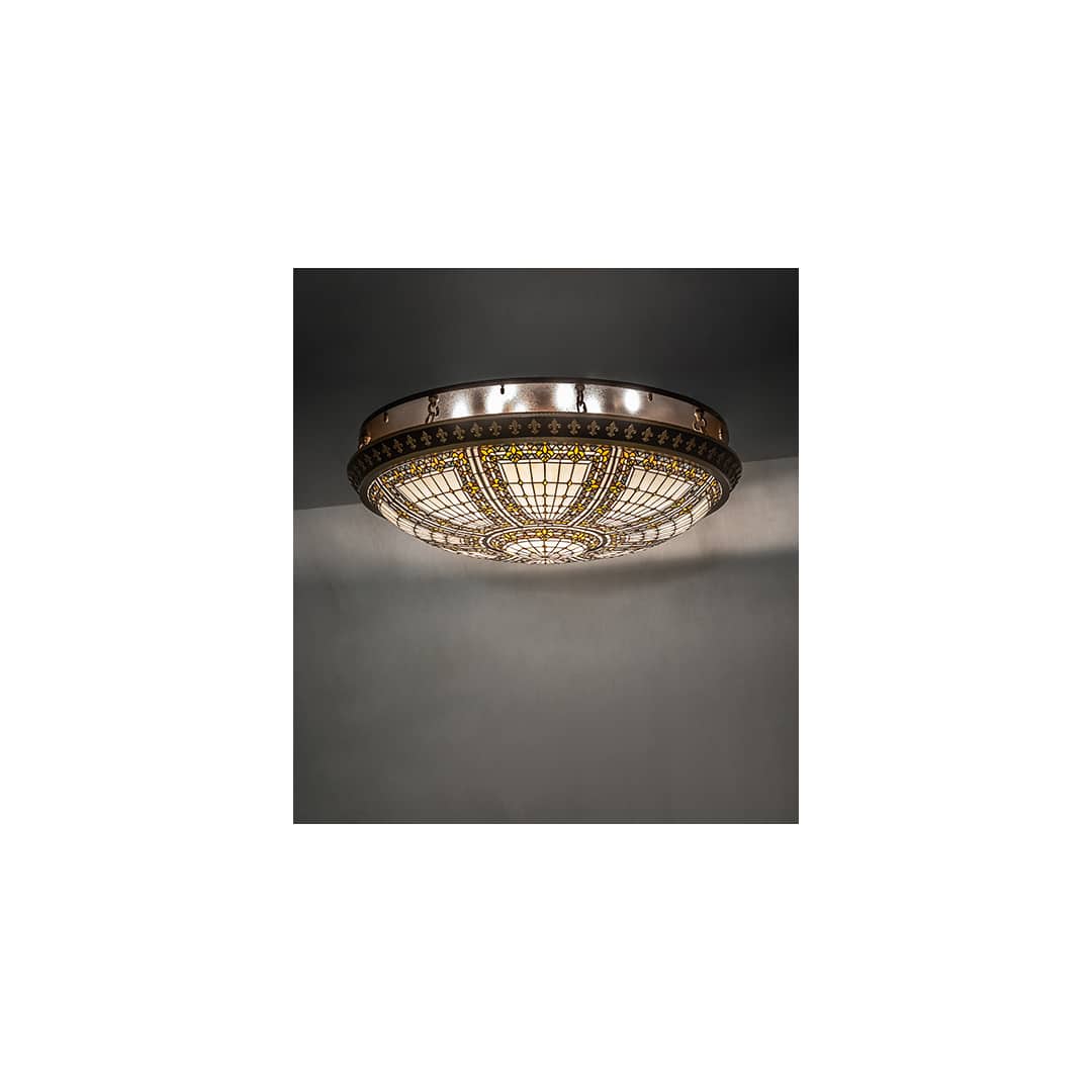 Fleur-de-lis 8 Light 44" Wide Semi-Flush Bowl Ceiling Fixture