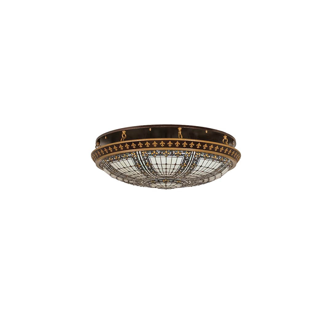 Fleur-de-lis 8 Light 44" Wide Semi-Flush Bowl Ceiling Fixture