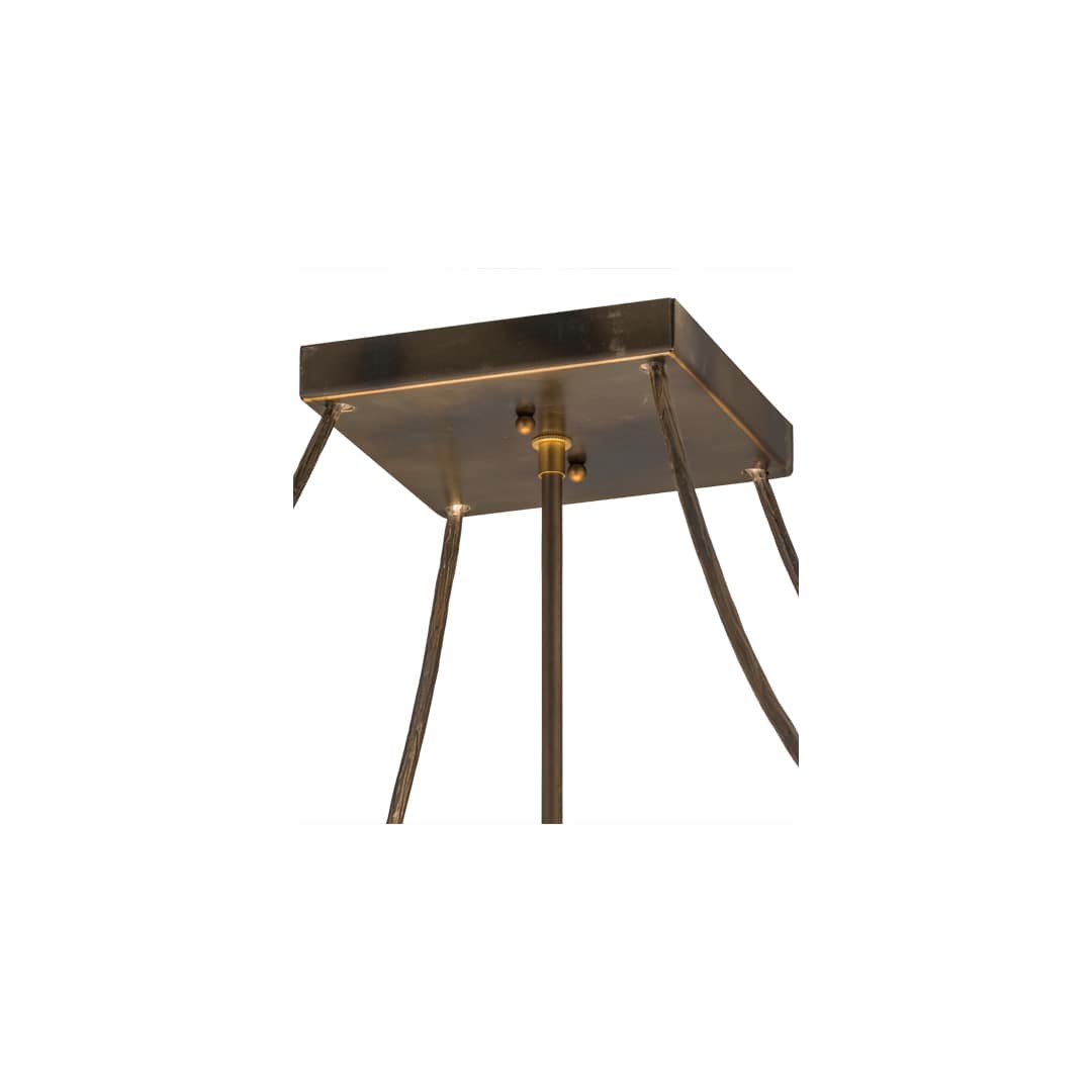 Acorn and Oak Leaf 4 Light 38" Wide Semi-Flush Ceiling Fixture