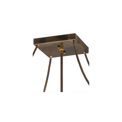 Acorn and Oak Leaf 4 Light 38" Wide Semi-Flush Ceiling Fixture