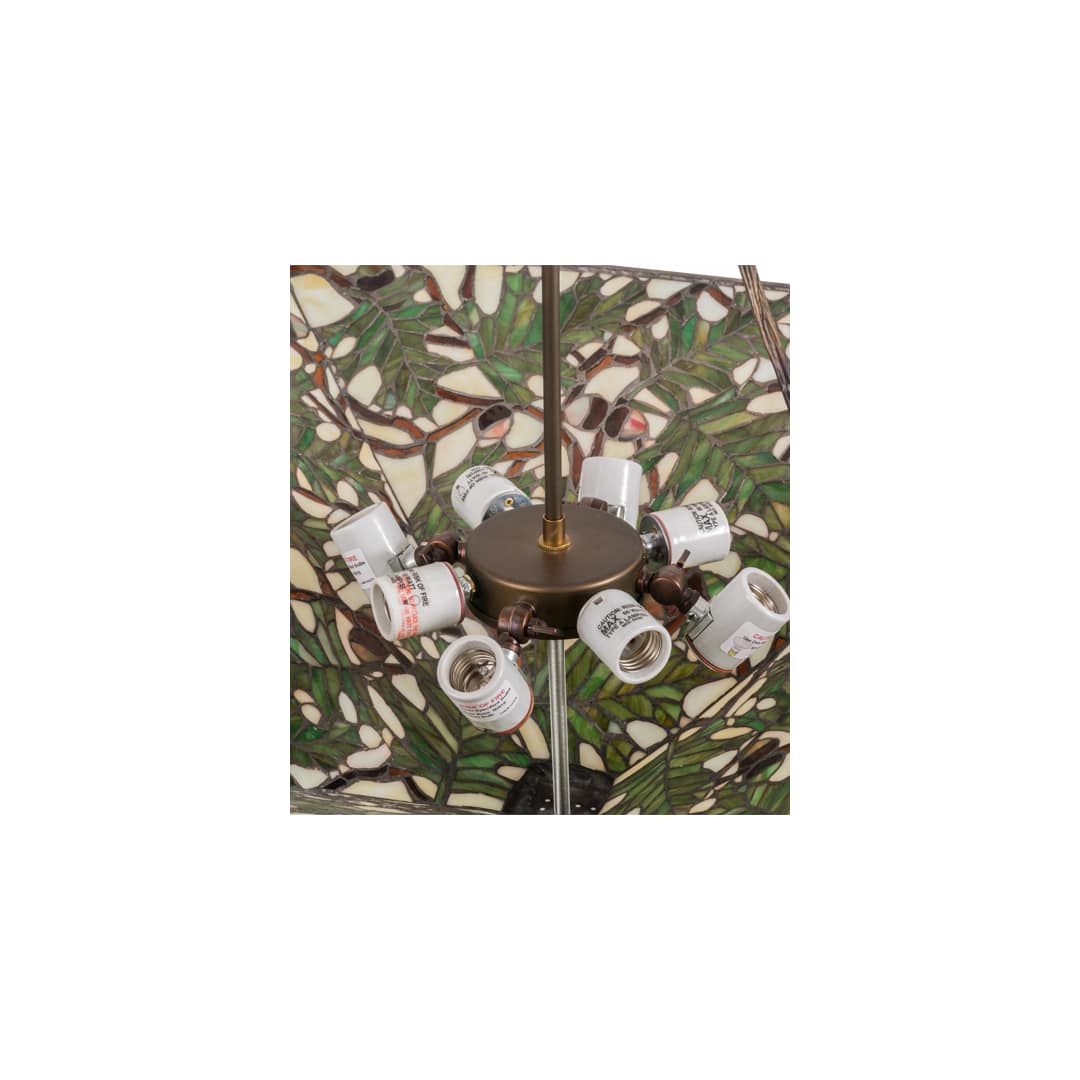 Acorn and Oak Leaf 4 Light 38" Wide Semi-Flush Ceiling Fixture