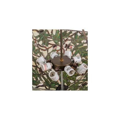 Acorn and Oak Leaf 4 Light 38" Wide Semi-Flush Ceiling Fixture