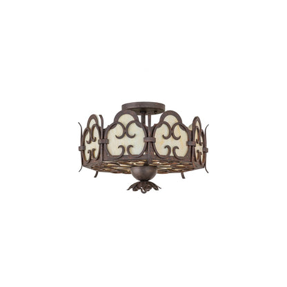 Radha 2 Light 15" Wide Semi-Flush Drum Ceiling Fixture