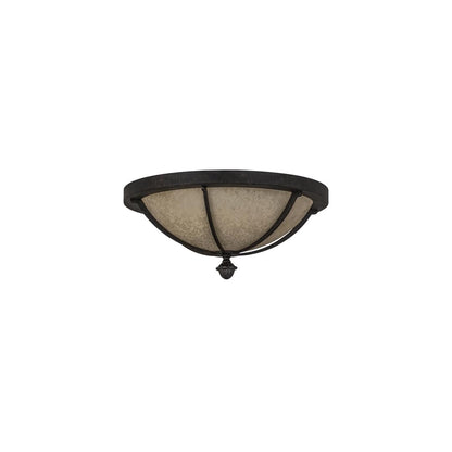 Dominga 3 Light 16" Wide Flush Mount Bowl Ceiling Fixture - Chestnut Finish