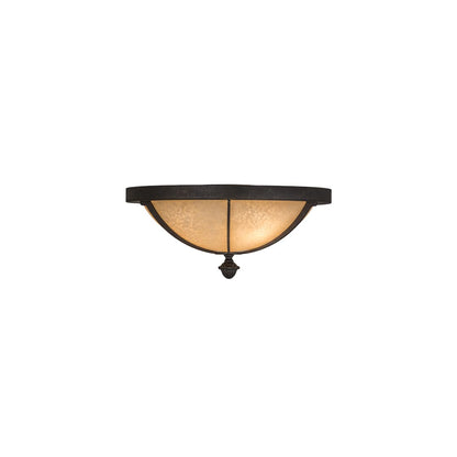 Dominga 3 Light 16" Wide Flush Mount Bowl Ceiling Fixture - Chestnut Finish