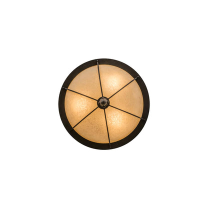 Dominga 3 Light 16" Wide Flush Mount Bowl Ceiling Fixture - Chestnut Finish
