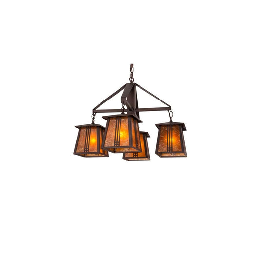 Prairie Loft 4 Light 28" Wide Chandelier