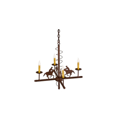 Cowboy 4 Light 26" Wide Taper Candle Style Chandelier