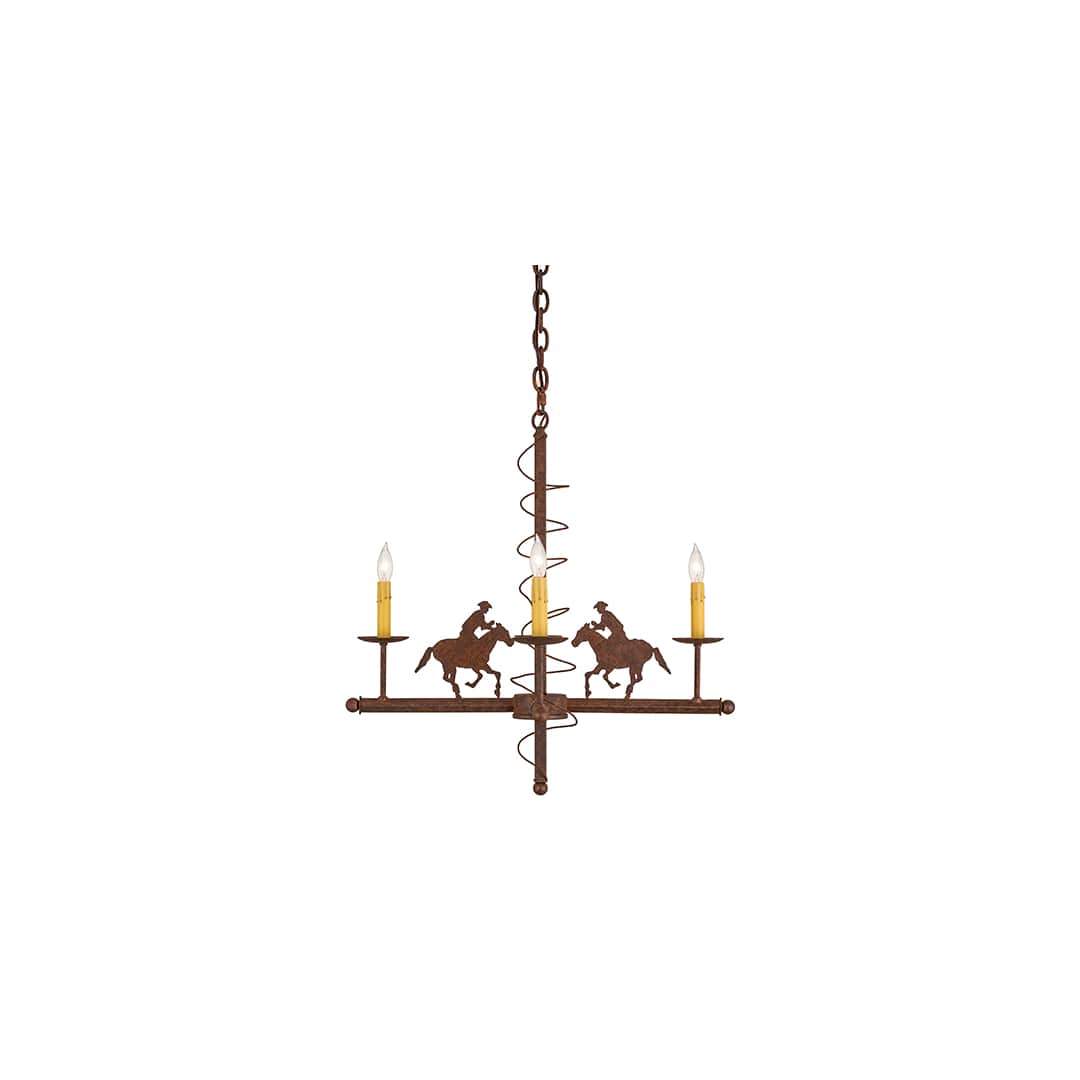 Cowboy 4 Light 26" Wide Taper Candle Style Chandelier