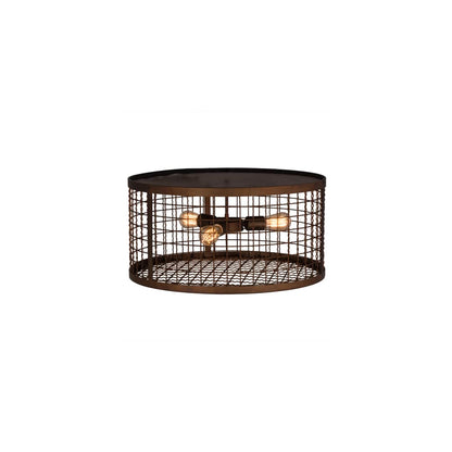 Paloma Golpe 3 Light 24" Wide Flush Mount Drum Ceiling Fixture