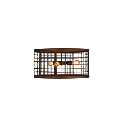 Paloma Golpe 3 Light 24" Wide Flush Mount Drum Ceiling Fixture