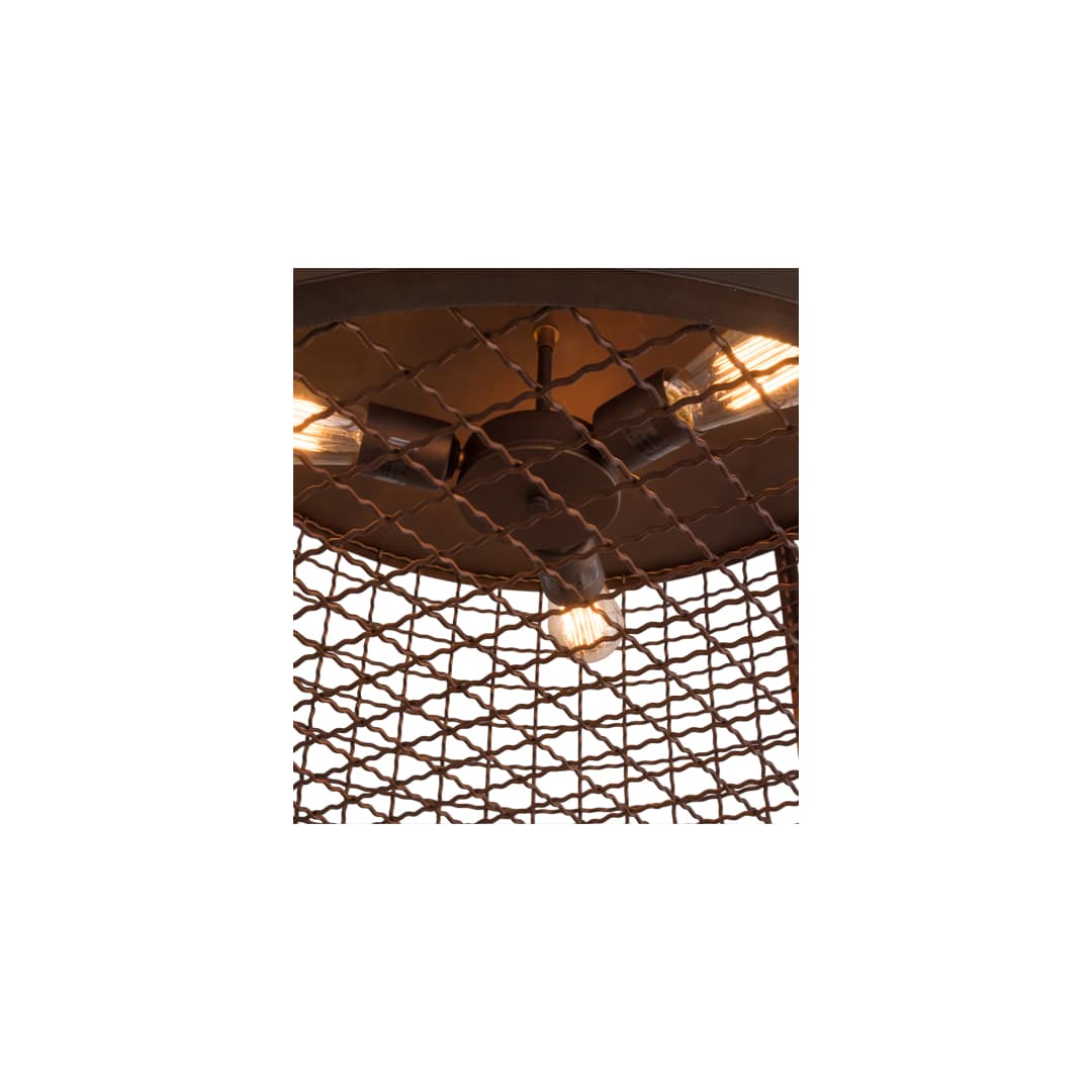 Paloma Golpe 3 Light 24" Wide Flush Mount Drum Ceiling Fixture