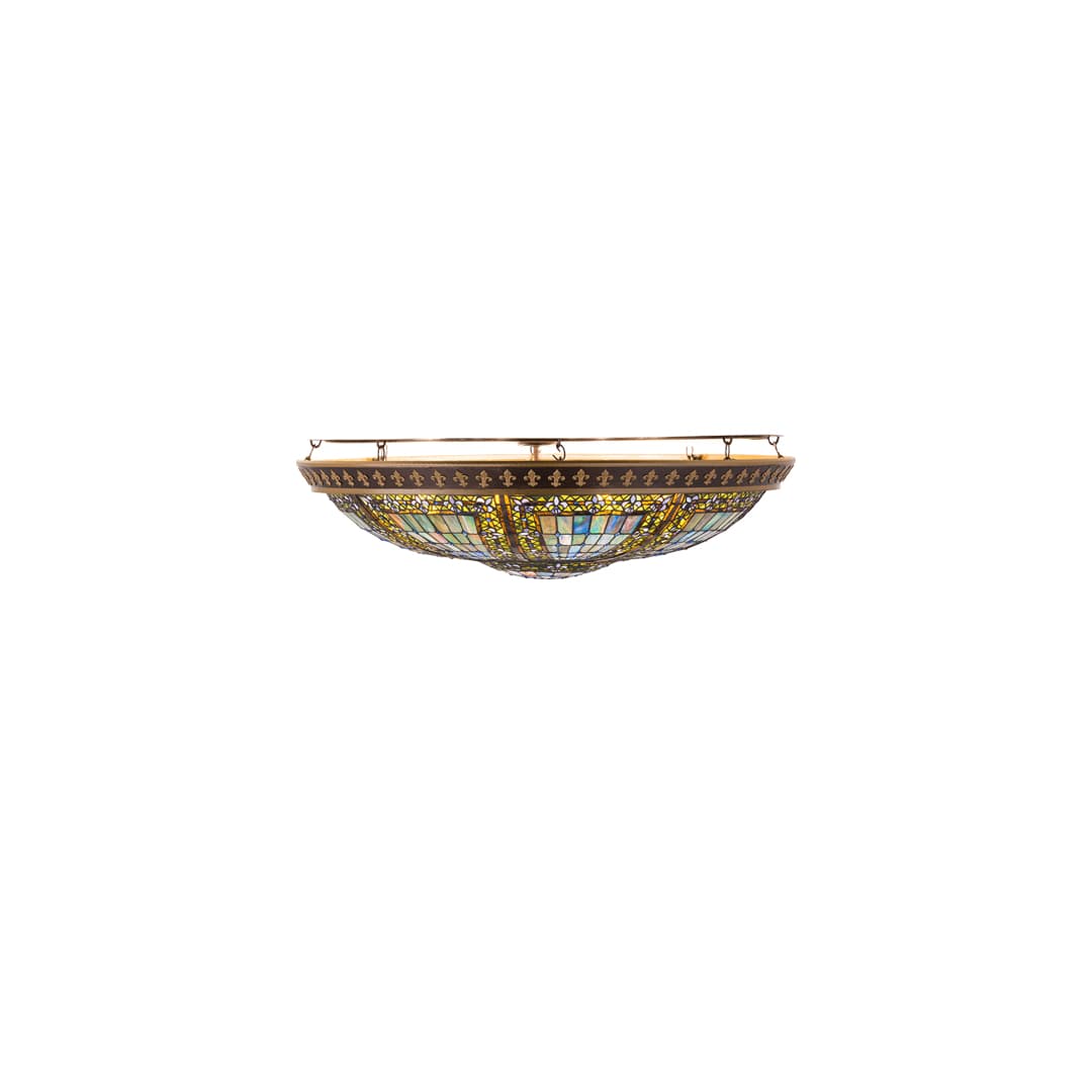 Fleur-de-lis 8 Light 47" Wide Semi-Flush Bowl Ceiling Fixture