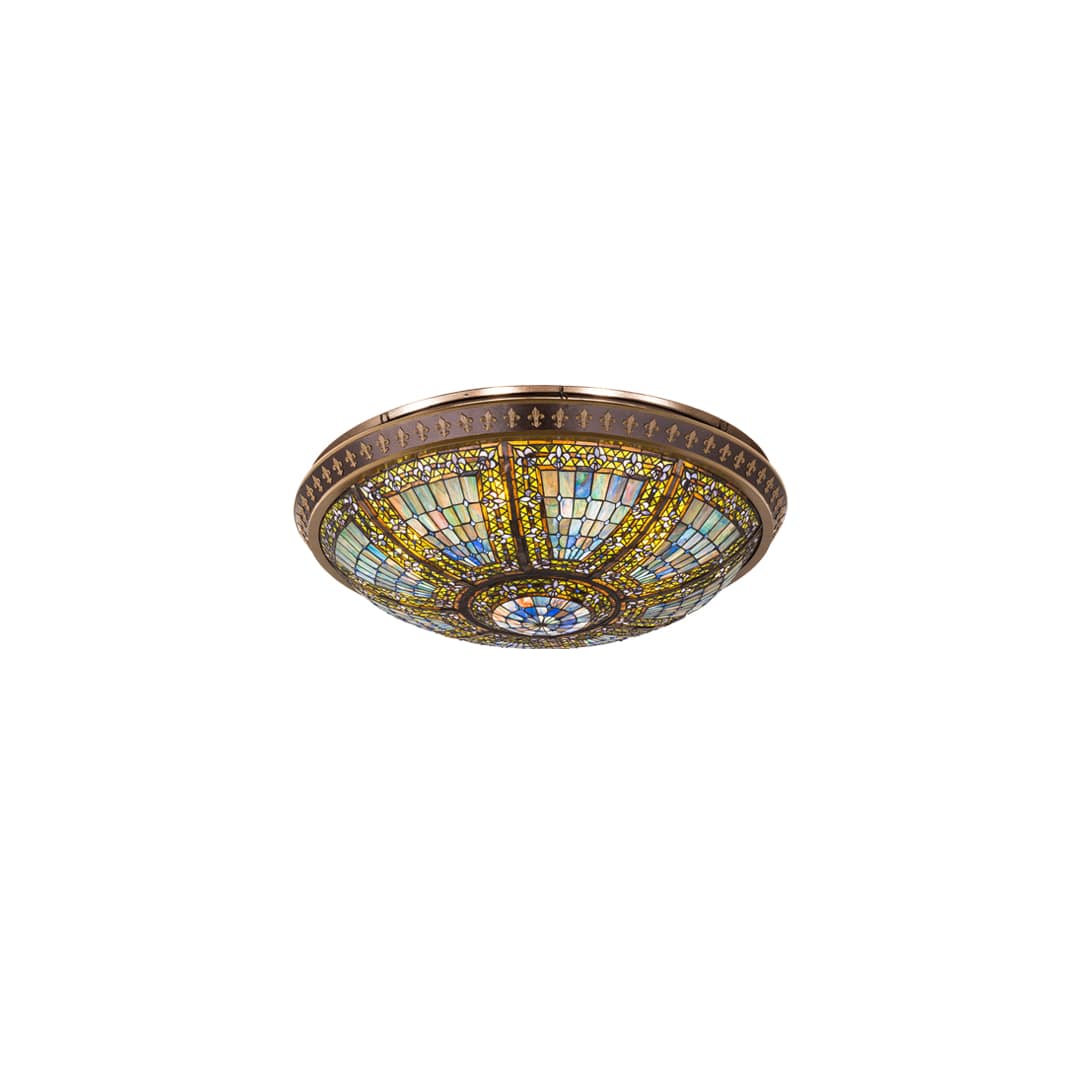 Fleur-de-lis 8 Light 47" Wide Semi-Flush Bowl Ceiling Fixture