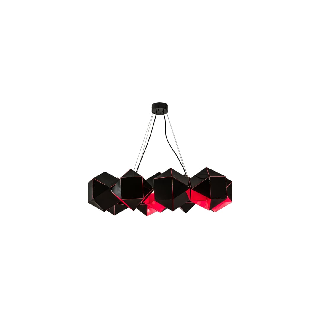 Vierzehn 9 Light 27" Wide Abstract Linear Pendant