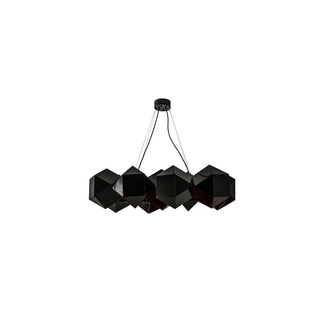Vierzehn 9 Light 27" Wide Abstract Linear Pendant