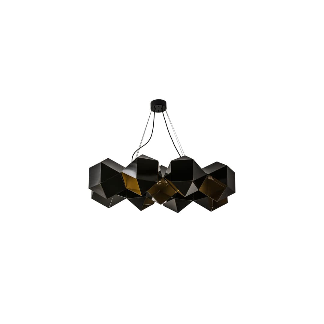 Vierzehn 9 Light 27" Wide Abstract Linear Pendant