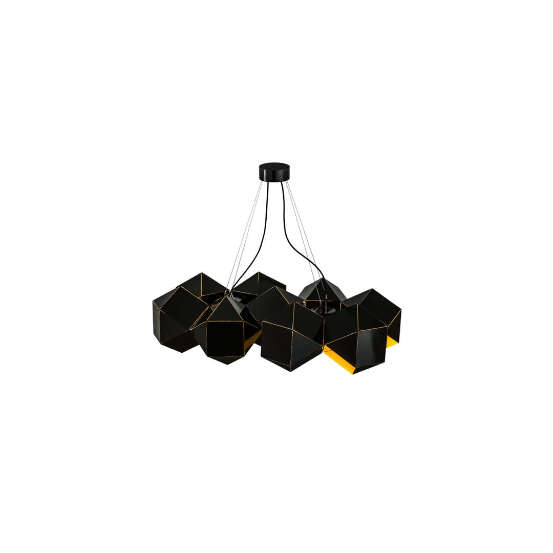 Vierzehn 9 Light 27" Wide Abstract Linear Pendant