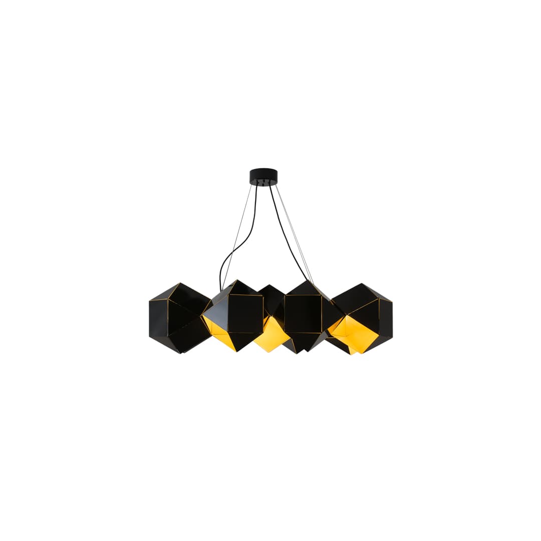 Vierzehn 9 Light 27" Wide Abstract Linear Pendant