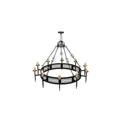 Toscano 10 Light 60" Wide Taper Candle Style Chandelier