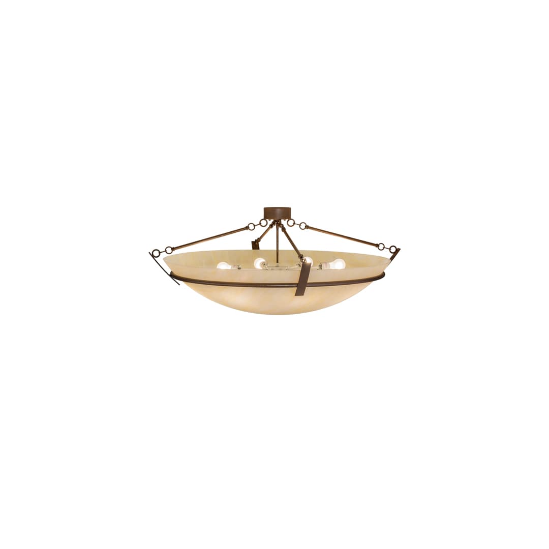 Covina 8 Light 47" Wide Semi-Flush Bowl Ceiling Fixture