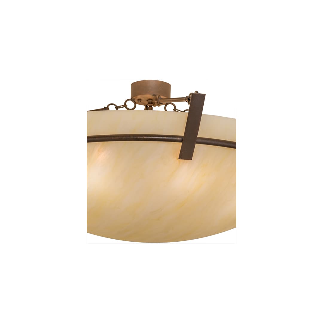 Covina 8 Light 47" Wide Semi-Flush Bowl Ceiling Fixture