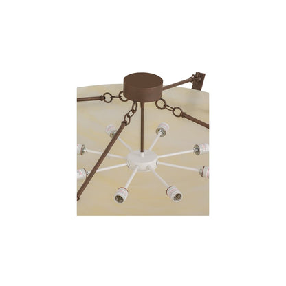 Covina 8 Light 47" Wide Semi-Flush Bowl Ceiling Fixture