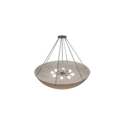 Madison 8 Light 48" Wide Semi-Flush Bowl Ceiling Fixture - Nickel Finish
