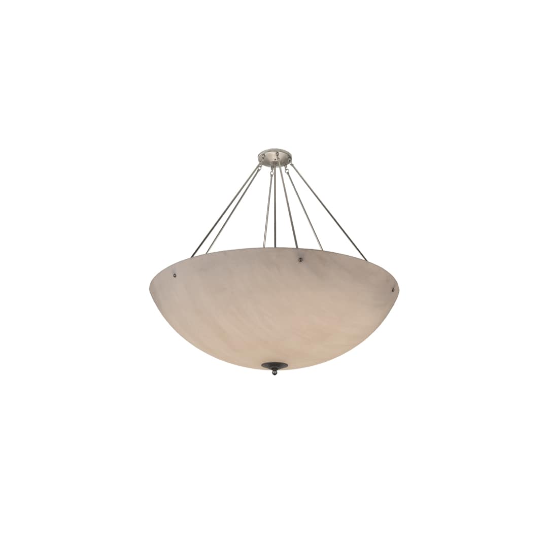 Madison 8 Light 48" Wide Semi-Flush Bowl Ceiling Fixture - Nickel Finish