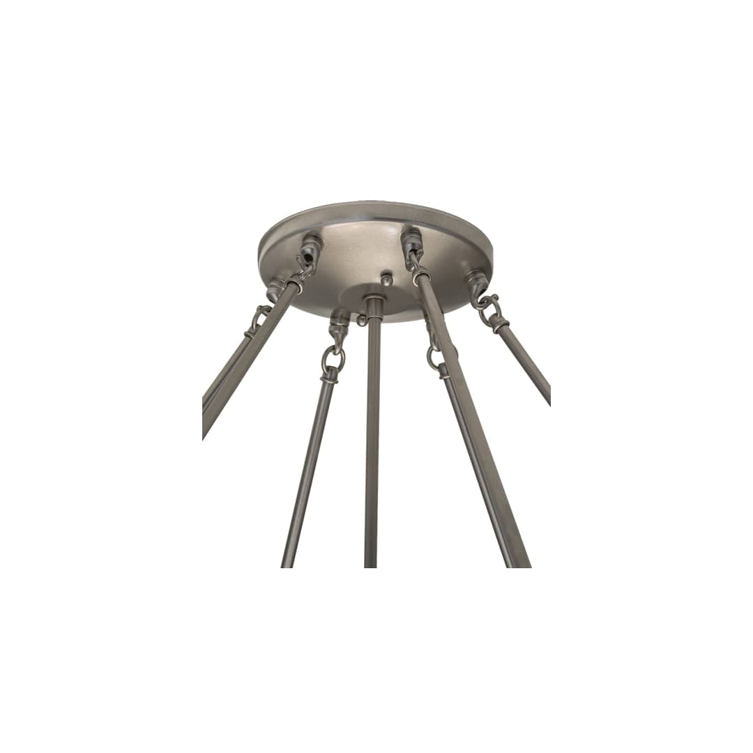 Madison 8 Light 48" Wide Semi-Flush Bowl Ceiling Fixture - Nickel Finish