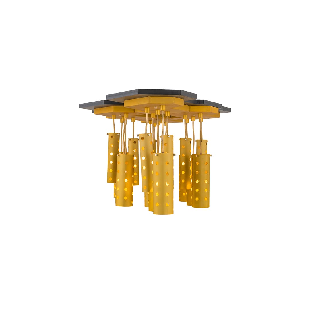 Emmentaler 25 Light 28" Wide Abstract Multi Light Pendant