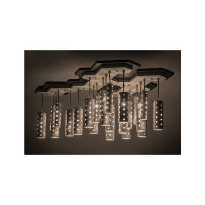 Emmentaler 25 Light 39" Wide Abstract Multi Light Pendant