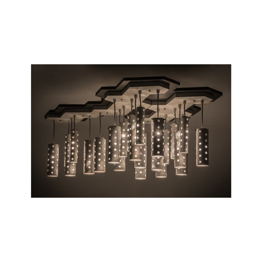 Emmentaler 25 Light 39" Wide Abstract Multi Light Pendant