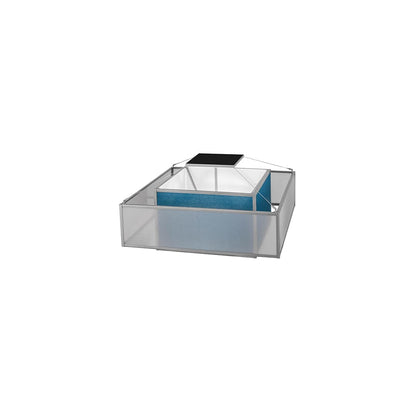 Quadrato Umador 4 Light 51" Wide Semi-Flush Square Ceiling Fixture - Nickel Finish