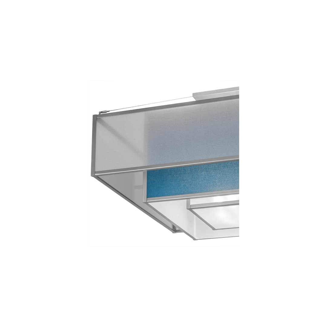 Quadrato Umador 4 Light 51" Wide Semi-Flush Square Ceiling Fixture - Nickel Finish