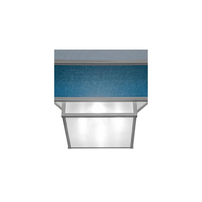 Quadrato Umador 4 Light 51" Wide Semi-Flush Square Ceiling Fixture - Nickel Finish