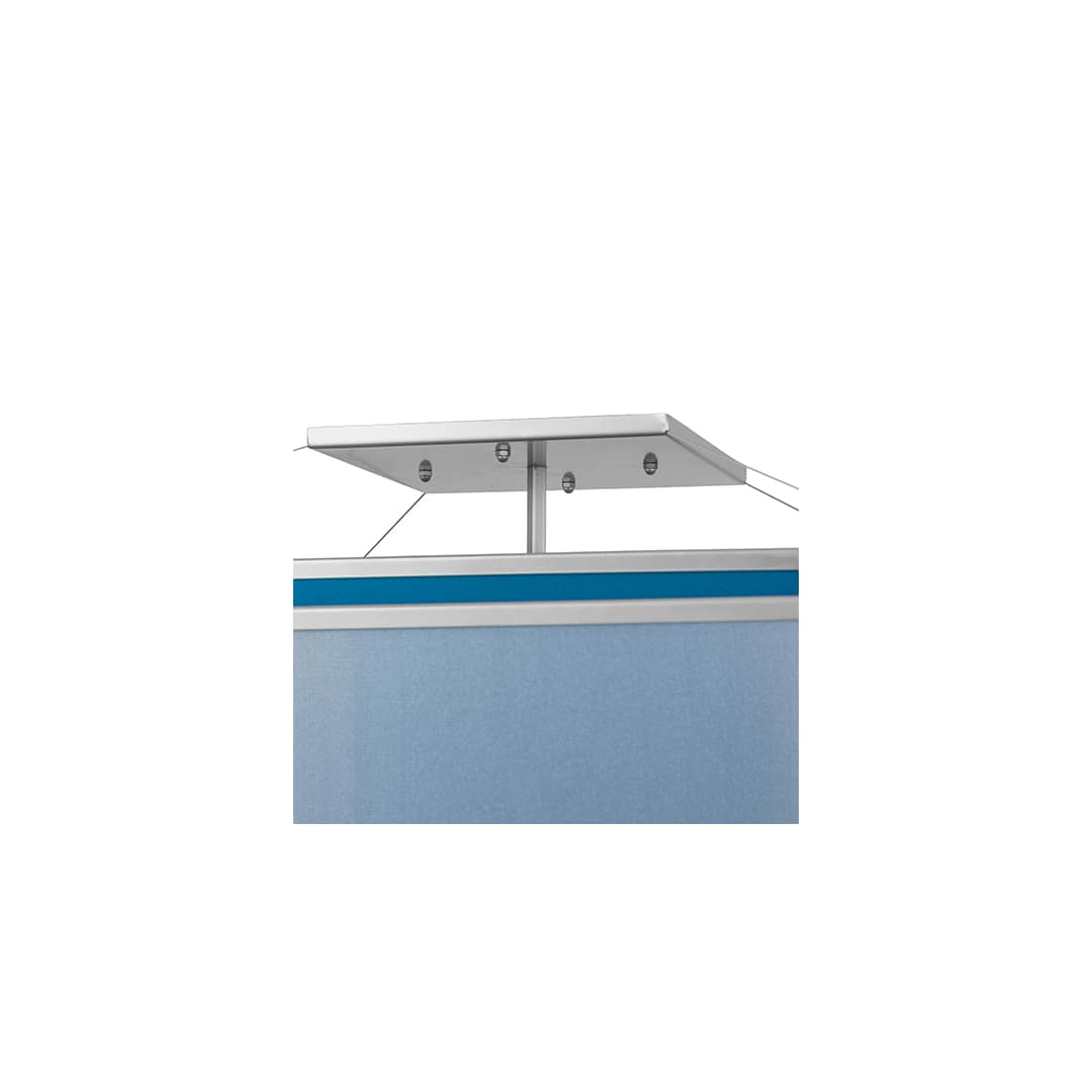 Quadrato Umador 4 Light 51" Wide Semi-Flush Square Ceiling Fixture - Nickel Finish