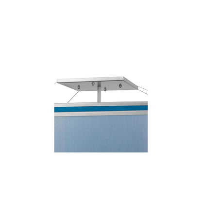 Quadrato Umador 4 Light 51" Wide Semi-Flush Square Ceiling Fixture - Nickel Finish