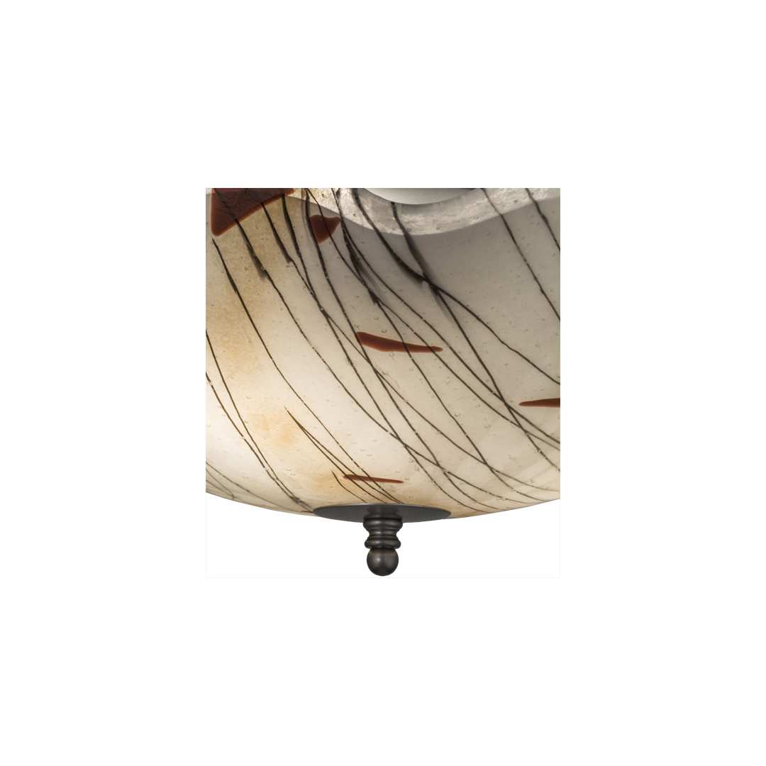 Metro Fusion 3 Light 24" Wide Semi-Flush Bowl Ceiling Fixture - Ramoscelli Finish