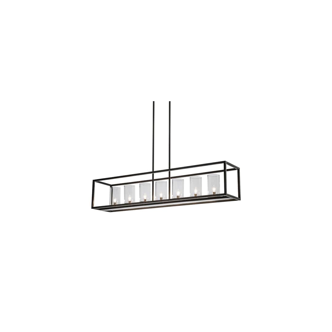 Affinity Island 7 Light 12" Wide Taper Candle Linear Pendant