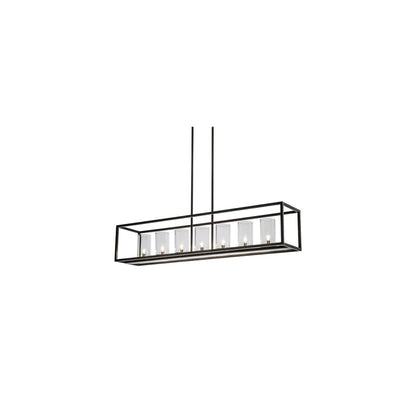 Affinity Island 7 Light 12" Wide Taper Candle Linear Pendant