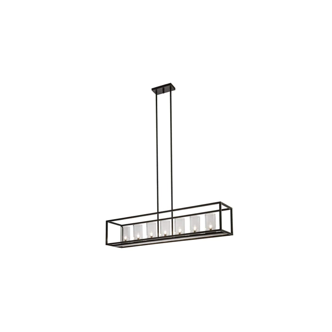 Affinity Island 7 Light 12" Wide Taper Candle Linear Pendant