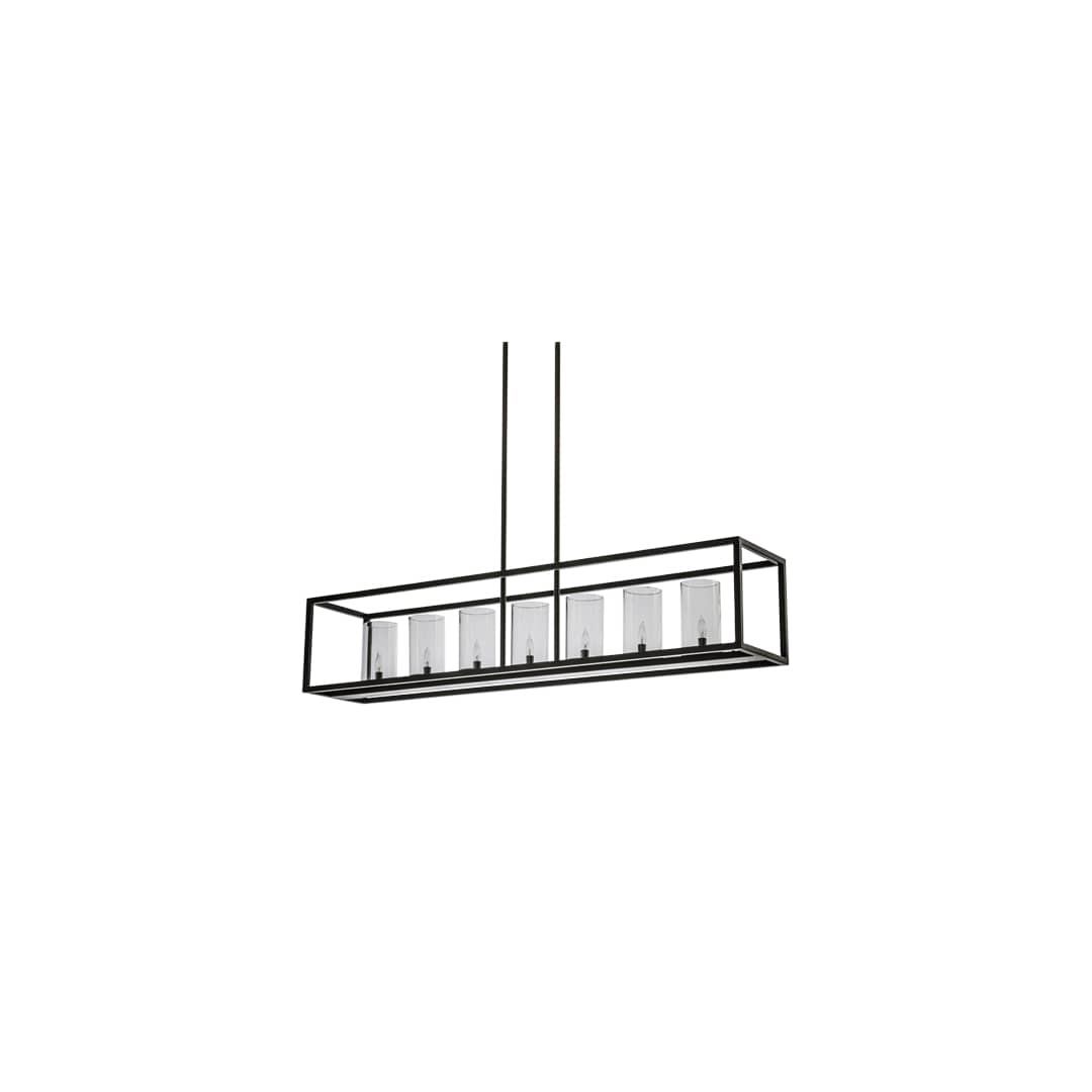 Affinity Island 7 Light 12" Wide Taper Candle Linear Pendant