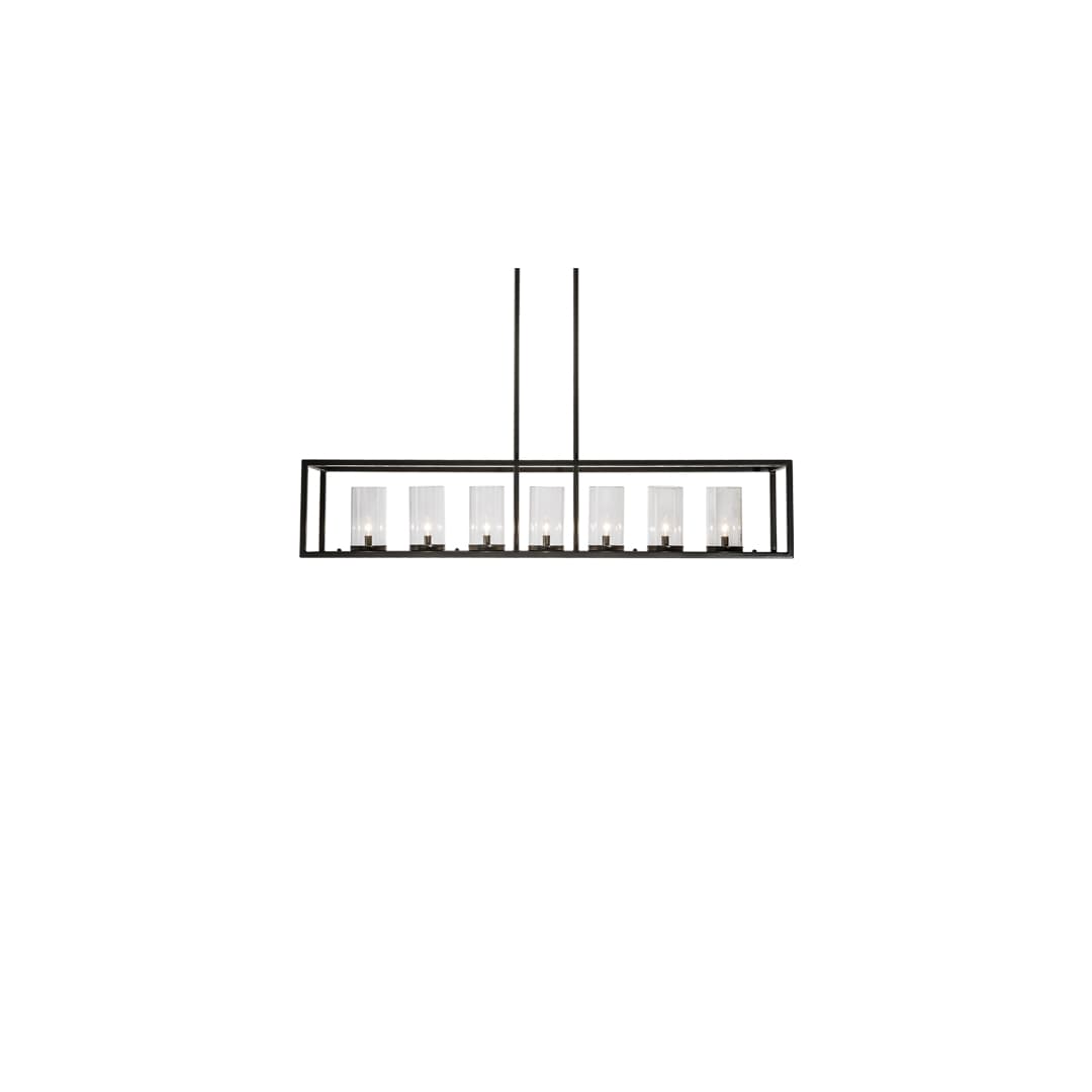 Affinity Island 7 Light 12" Wide Taper Candle Linear Pendant